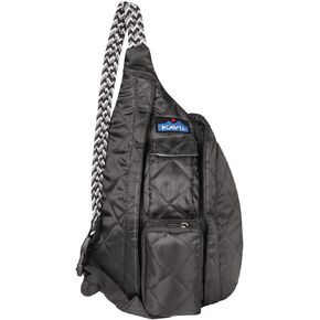 KAVU Mini Rope Puff Diamond Quilted Mini Sling Pack - Black