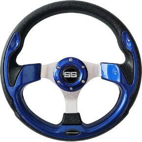 GREENCHOOSY Golf Cart Steering Wheel Universal 12.5" for Club Car DS Precedent EZGO and Yamaha White