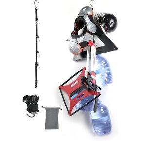 DUTYBOD Hanging Multipurpose Portable Equipment Gear Portable Hockey Gear Hanger ice Hockey Gear Hanger Organizer with Adjustable Hooks for Home Travel Outdoor Use - Camping Gear Must Haves