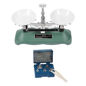 Lab Mechanical Balance Scale Double Pan Balance Scale Balance Tray Table Mechanical Balance Scale for Laboratory 1Set Light Grey