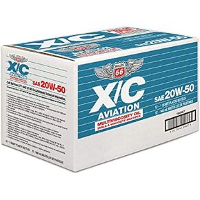 Phillips 66 20W50 X/C Aviation Oil 1 Quart, 32. Fluid Ounces, 12 Pack
