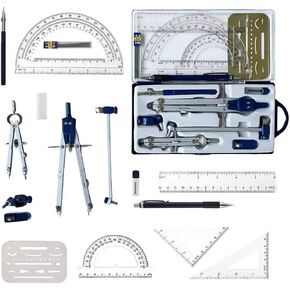 NEWSOURCE Profesional Compass for Geometry Up to 18 inch Diameter,Geometry Precision Tool for student,Drawing Tools & Drafting Kits for Engineer,Drawing Tool,Geometry Set,Math Geometry Kits Set
