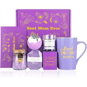 Mothers Day Gifts Box Set Pink Unique Birthday Gift Basket for Moms Women from Daughter Son Mother's Day Gift Ideas for Grandma Wife Mother in Law Best Mom Ever Gifts for Mom Who Have Everything