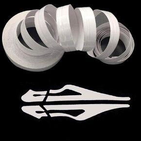 ZATOOTO Pinstripe Tape for Cars - DIY Vinyl Chrome Pin Striping Decals, 385×0.47 inches Auto Waterproof Pin Stripe Tape Emblems Trim, Universal for Automotive Musical Instrument Home Door etc