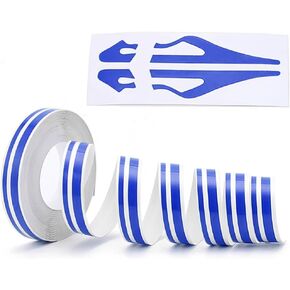 BELOMI Car Vinyl Pinstriping Solid Tape, Automotive Accessories Pinstripe Tape Decal Sticker Striping Tape Emblems Trim Glossy, Fits Vehicle Motorcycle Home DIY Door Musical Instrument (Black)