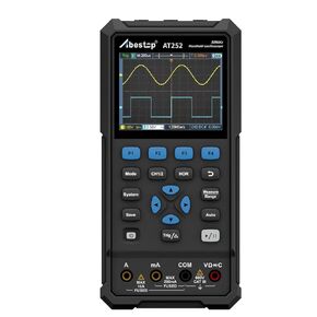 Abestope AT252 50MHz Bandwidth Oscilloscope Handheld Digital 2 in 1 Oscilloscope + Multimeter with 2 Channels and 3.5 inch LCD