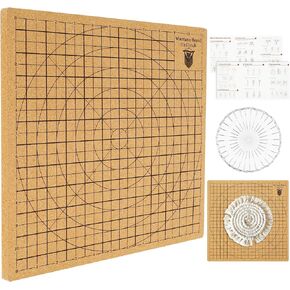 Macrame Board with Pins,Upgraded 12in Double Side Macrame Project Board with Grids,Handmade Braiding Board with Instructions,Reusable Macrame Cork Board for Cording Bracelet Wigs Braid Knotting String