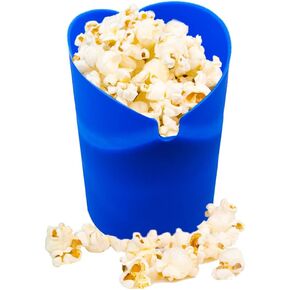 Fglmctsh The Original Popcorn Popcorn Popper، صانع الفشار السيليكون القابل للطي، وعاء خالٍ من BPA، صانع الفشار بالهواء الساخن، لا يحتاج إلى زيت (أزرق، 1) in Kuwait