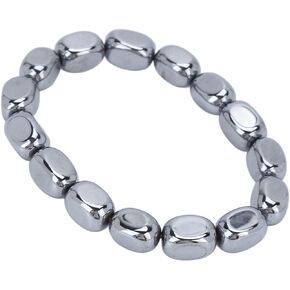 Terahertz Energy Stone Bracelet, Elastic Thread Terahertz Healing Stone Bracelet Promote Blood Circulation Body for Women for Home Use