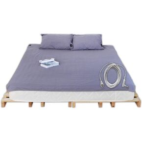 CONDUCTIVE Brand Grounding Flat Bed Sheet with Grounded Connection Cable (52 x 27 inch, Grey Color) User for Wellness Benefits Sleep