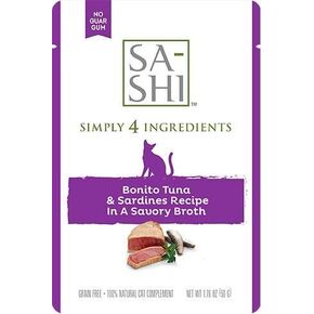 SA-SHI Bonito Tuna & Sardines Cat Food 8 / 1.76 oz Pouches