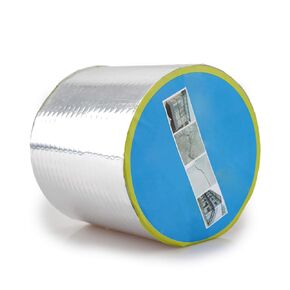 AUDTMWH Butyl Rubber Aluminum Foil Tape 2 in x 16.4 Ft (W x L), Super Waterproof Aluminum Butyl Tape, Multi-Use Repair for Boat and Pipe Sealing, Window Sealing