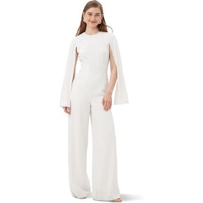 Trina Turk womens Full Length Jumpsuit With Pleated Cape SleevesJumpsuit
