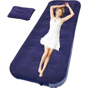 Teamaze Sleeping Pad for Camping, 8.6 Inch Inflatable Camping Sleeping Pad Ultra-Thick Camping Mattress with Pillow Lightweight, Auto Pump Labor-Saving Inflation Camping pad for Sleeping, Hiking