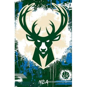 Trends International NBA Milwaukee Bucks - Maximalist Logo 23 Wall Poster