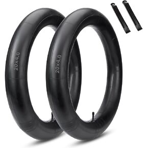 MOHEGIA Fat Bike Inner Tubes: 20x4.0/26x4.0 Inch E-Bike Fat Bicycle Inner Tube AV 32mm Schrader Valve with 2 Tire Levers Included