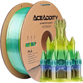 خيوط طابعة ثلاثية الأبعاد Aceaddity Silk Magic PLA، متعددة الألوان ثلاثية الأبعاد 1.75 مم طباعة ثلاثية الأبعاد PLA، حرير لامع PLA، دقة الأبعاد +/- 0.03 مم، 1 كجم/2.2 رطل (أزرق-أحمر-أخضر)