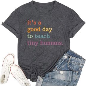 Teacher Shirts Funny Women’s Teacher Life T Shirt Graphic Tees Cute Casual Soft Cotton Shirts Tops