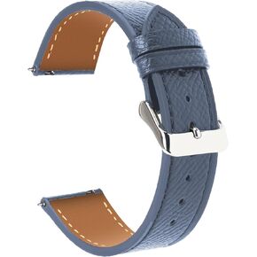 Niziruoup Watch Strap Top Grain Leather Quick Release Handmade Elegant Epsom Leather Calfskin Bracelet 12mm 14mm 16mm 18mm 20mm 22mm Replacement Band Strap for Women Men