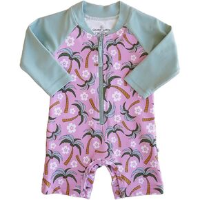 Caden Lane® UPF 50+ Long Sleeve Rash Guard Swim Romper Shortie