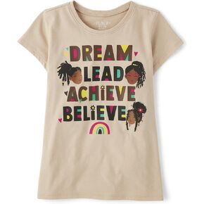 The Children's Place girls Happy Face Short Sleeve Graphic T Shirt
