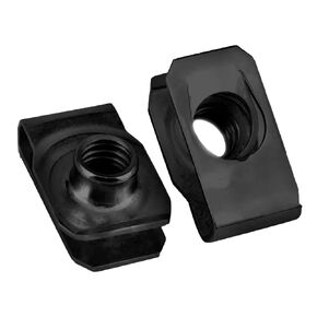 1/4"-20 Regular Extruded U-Nut, U-Style Clip-On Nuts, Stainless Steel 18-8 (304) U-Type Clip Nuts, Pack of 20