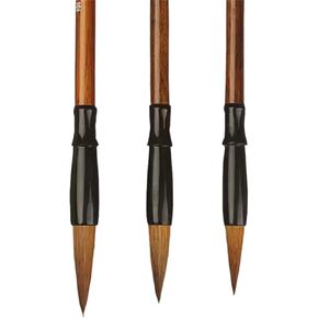 Chinese Calligraphy Brush Set for Beginners Premium Traditional Brush for Kanji, Japanese Sumi, Chinese Calligraphy, Writing, Painting, Watercolor, and Ink Art (3 Pcs)