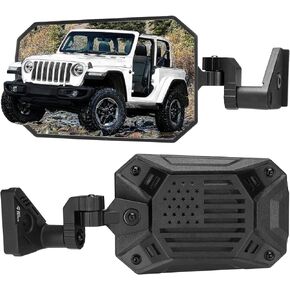 JOYTUTUS Mirrors Doors Off Compatible with Wrangler JL Gladiator JT, Wrangler JL Side Mirrors with Doors Off for Gladiator Wrangler 2018-2024, Wider View No Vibrate & Wobble