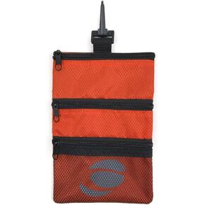 Orlimar Detachable Golf Accessory Pouch, 3 Zippered Pockets for Valuables and Golf Accessories, Clips to Your Golf Bag for Extra Storage and Easy Access.