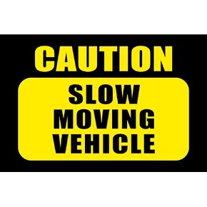 Artisan Owl Caution Slow Moving Vehicle Magnetic Auto Bumper - 4x6 inch Truck and Car Magnet for Driver Safety (1 Magnet)