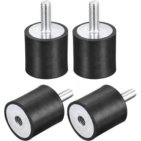 uxcell Rubber Mounts 4pcs M10 Male/Female Vibration Isolator Shock Absorber, for Garage Motor Air Compressor Car Boat Bobbins, D50mmxH20mm