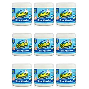 OdoBan Solid Odor Absorber Eliminator for Home and Small Spaces, Fresh Linen Scent, 14 Ounces Each, 9-Pack