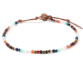 Colorful Beaded Necklace for Women,Beaded Gemstone Necklace Natural Stone Freshwater Pearl Surfer Beach Necklace 14K Gold Plated Summer Handmade Jewelry…