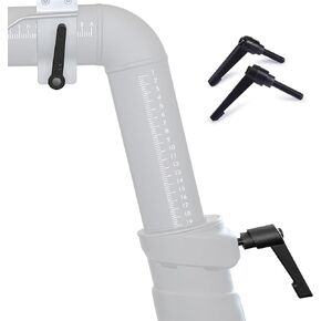 TrubliFit Replacement Seat & Handlebars Slide Adjustment Handles - L Handle for Original Peloton Bike and Bike+ - All Metal Handles 2-Pack
