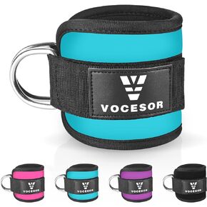 VOCESOR Ankle Strap for Cable Machine, Ankle Cable Straps for Workout, Leg Extensions, Kickbacks,Booty Hip Abductors,Gym Leg Straps for Women & Men