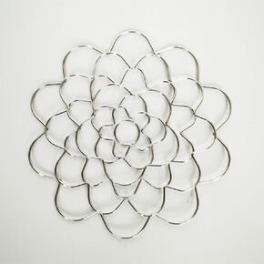 1 قطعة ضفدع زهرة فضية من الفولاذ المقاوم للصدأ غطاء منظم أغطية معدنية إدراج منظم الأزهار المستديرة لترتيب تثبيت النبات Hotop-Craft Organizer-65 الزهور الضفادع و Kenzans in Kuwait