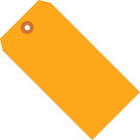 Tape Logic TLG12071D Shipping Tags, 13 Point, 5 3/4" x 2 7/8", Fluorescent Orange (Pack of 1000)