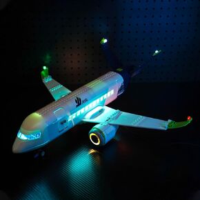 BrickBling LED Lighting for Lego Passenger Airplane, Creative Light Kit Compatible with Lego 60367-No Model Included