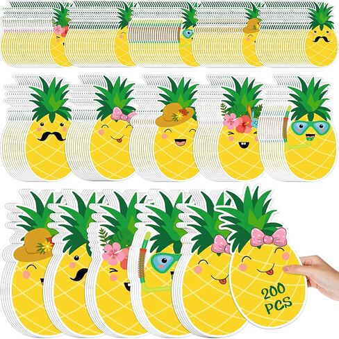 Yexiya 200 Pcs Pineapples Cutout Tropical Punch Paper Cut Outs Yellow Pineapples Shaped Paper Cut Outs Decoration for Preschool Classroom Bulletin Boards Walls Desks Window Door Party in Saudi Arabia
