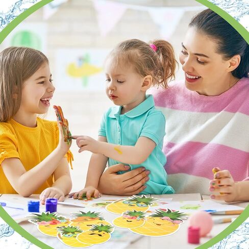 Yexiya 200 Pcs Pineapples Cutout Tropical Punch Paper Cut Outs Yellow Pineapples Shaped Paper Cut Outs Decoration for Preschool Classroom Bulletin Boards Walls Desks Window Door Party in Saudi Arabia