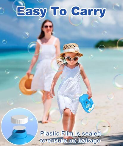 محلول الفقاعات، 1 لتر/ 33.8 أونصة من محلول الفقاعات المركز لإعادة التعبئة لآلة الفقاعات، مسدس الفقاعات، الصولجانات العملاقة، جزازة العشب الفقاعية، صانع الفقاعات للأطفال الصغار in Kuwait