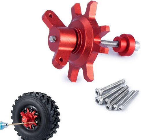 RCLIONS 1.9/2.2 Inch RC Beadlock Wheel Hub Tire Installation&Removal Tool Assembly for TRX4 SCX10 1/10 RC Crawler Car Upgrade Parts (Black) in Saudi Arabia