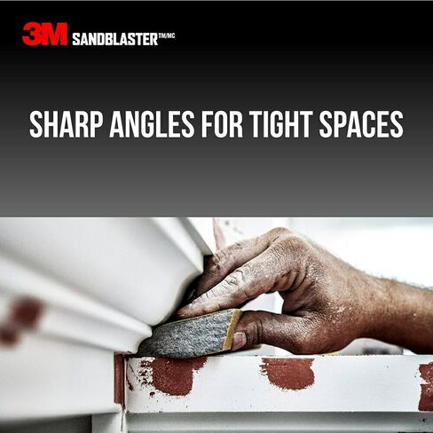 3M SandBlaster Dual Angle Sanding Sponge Gold, 4.5 in. x 2.5 in. x 1 in., 220 Grit, 3/Pack in Saudi Arabia