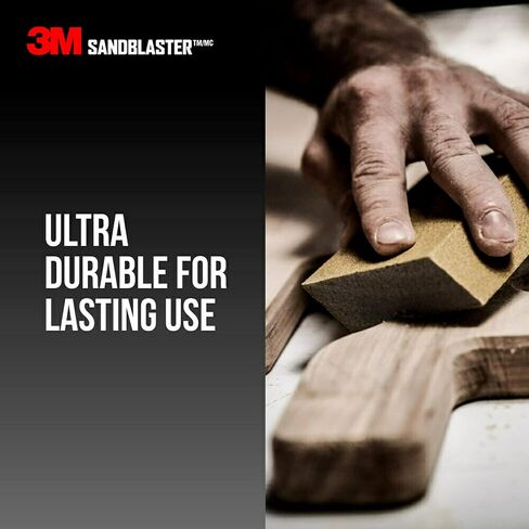 3M SandBlaster Dual Angle Sanding Sponge Gold, 4.5 in. x 2.5 in. x 1 in., 220 Grit, 3/Pack in Saudi Arabia