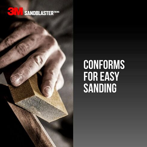 3M SandBlaster Dual Angle Sanding Sponge Gold, 4.5 in. x 2.5 in. x 1 in., 220 Grit, 3/Pack in Saudi Arabia
