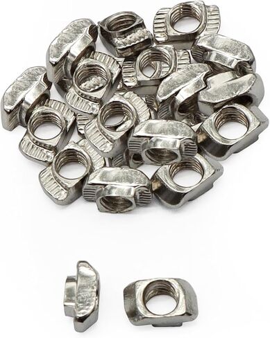 Abeicy 20 سلسلة 10-32 قطرة فولاذية قياسية ملولبة في صامولة على شكل حرف T، صواميل أجهزة ملحقة على شكل حرف T لـ 20 سلسلة من قضبان الألومنيوم، 20 عبوة in Kuwait