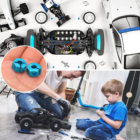MECCANIXITY Aluminum 12mm 7.0 RC Wheel Nut Wheel Hex Drive with Pins Screws RC Wheel Nut Dustproof for RC Model Car Trucks Off Road Car Upgraded Parts Pack of 4(Sky Blue) in Saudi Arabia