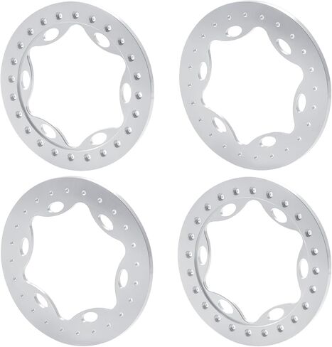 RCHUBAM 4Pcs 2.9" Wheel Outer Rim Rings 1/6 Scale Aluminum RC Beadlock Rings Set Replacement Wheel Parts for Axial SCX6 AXI05000 JLU SCX6 II AXI05001 RC Crawler Car (Black) in Saudi Arabia