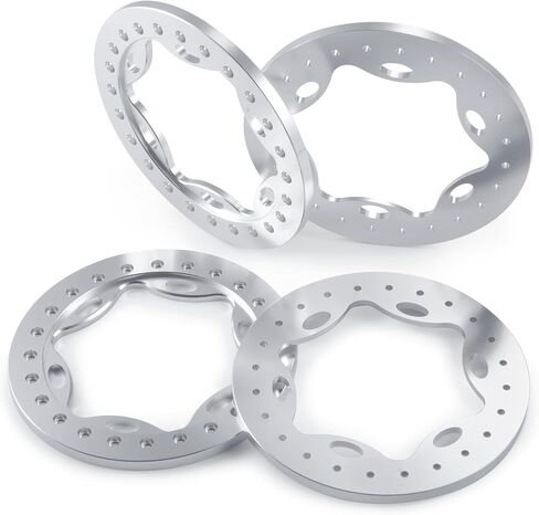 RCHUBAM 4Pcs 2.9" Wheel Outer Rim Rings 1/6 Scale Aluminum RC Beadlock Rings Set Replacement Wheel Parts for Axial SCX6 AXI05000 JLU SCX6 II AXI05001 RC Crawler Car (Black) in Saudi Arabia