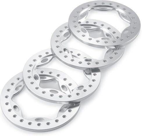 RCHUBAM 4Pcs 2.9" Wheel Outer Rim Rings 1/6 Scale Aluminum RC Beadlock Rings Set Replacement Wheel Parts for Axial SCX6 AXI05000 JLU SCX6 II AXI05001 RC Crawler Car (Black) in Saudi Arabia